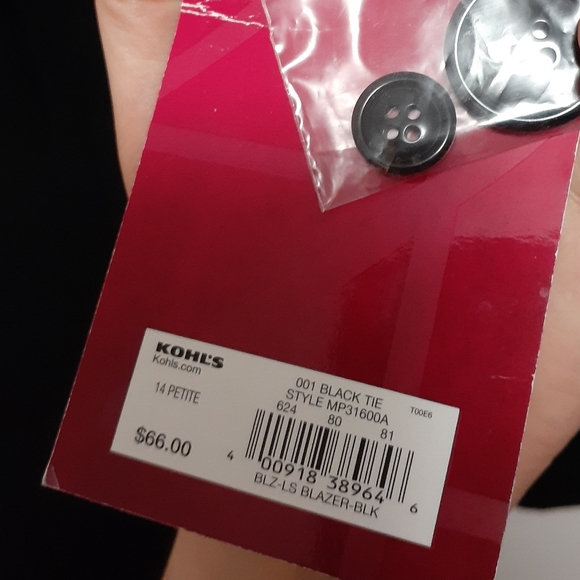 212 Collection Black Tie Blazer - Picture 3 of 7